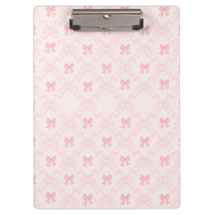 Pink Bow Aesthetic Notebook – Cute & Feminine Jour Clipboard