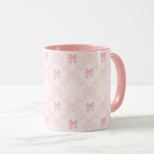 Pink Bow Aesthetic Notebook – Cute & Feminine Jour Mug