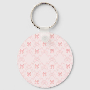 Pink Bow Aesthetic Notebook – Cute & Feminine Key Ring