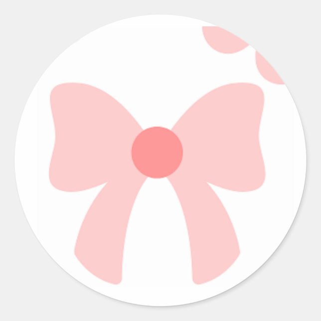Pink Bow Aesthetic Sticker (Front)