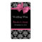 Pink Bow and Damask Wedding Mini Wine Labels