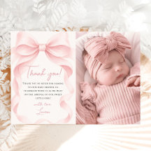 Pink Bow Baby Girl Photo