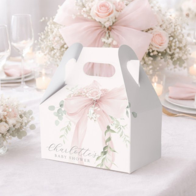 Pink Bow Baby in bloom Baby Shower Favour Box (Creator Uploaded)