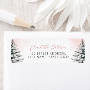 Pink Bow Baby it's Cold Outside Return Address