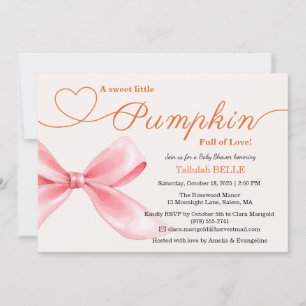 Pink Bow Baby Shower   Elegant Enclosure Card