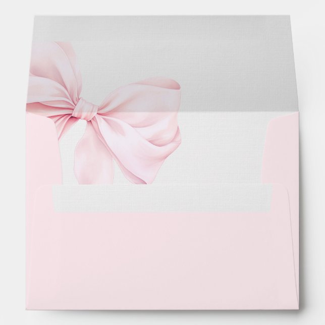 Pink Bow Baby Shower Envelope (Back (Bottom))