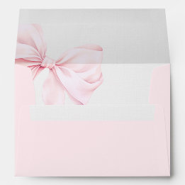 Pink Bow Baby Shower Envelope