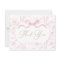 Pink Bow Baby Shower Girl Thank You Card