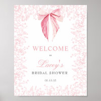 pink bow Baby Shower invitation