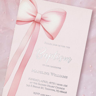 pink bow   Baptism