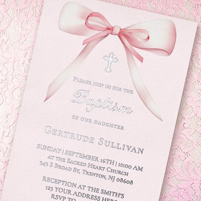 Pink bow | Baptism (Creator Uploaded)