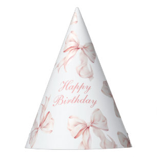 Pink Bow Birthday Hat