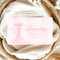 Pink Bow Bonjour Bebe Baby Shower Registry