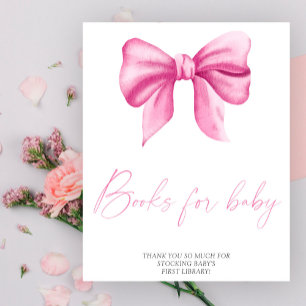 Pink bow - books for baby poster