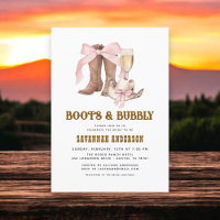 Pink Bow Boots & Bubbly Western Bridal Shower