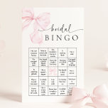 Pink Bow Bridal Shower Bingo Game Stationery<br><div class="desc">Celebrate the bride-to-be with this elegant "She's Tying the Knot" bridal shower BINGO game with a pink bow theme.</div>