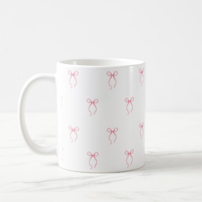 Pink Bow Bridal Shower Coffee Mug (Left)