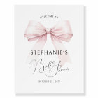 Pink Bow Bridal Shower welcome Sign