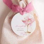 Pink Bow Brunch and Bubbly Favour Tags<br><div class="desc">Add a charming touch to your bridal shower favours with these elegant tags featuring a gold and pink champagne glass,  a blush bow,  and pink floral accents. Perfect for thanking guests at a brunch and bubbly bridal shower.</div>