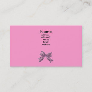 pink bow business card
