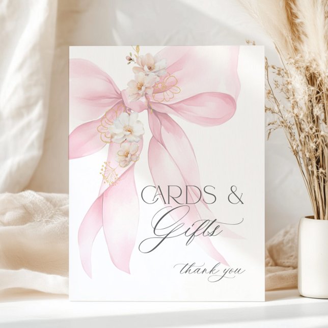 Pink Bow Cards and Gifts Baby girl Shower Poster (Creator Uploaded)