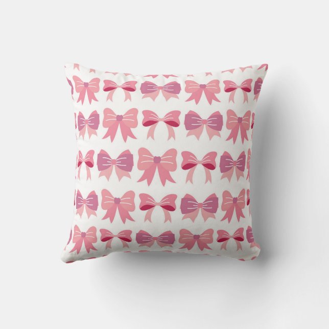 Pink Bow Charm Cushion (Back)
