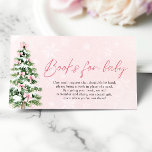 Pink Bow Christmas Tree Books for Baby Baby Shower Enclosure Card<br><div class="desc">The Pink Bows Christmas Tree Books for Baby Baby Shower card features a sweet and festive design with delicate pink bows and a charming Christmas tree, inviting guests to bring a special book for the baby. This card adds a cosy holiday touch to a baby girl’s shower, blending seasonal warmth...</div>