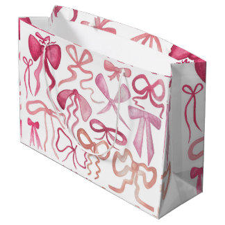 Pink Bow Coquette Baby Shower Gift Bag