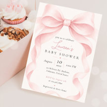 Pink Bow Coquette Baby Shower