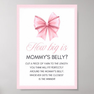 Pink Bow Coquette Baby Shower Sign