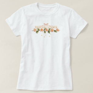 Pink bow coquette floral motivational T-Shirt