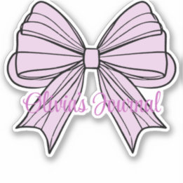 Pink Bow Coquette Journal Bookplate