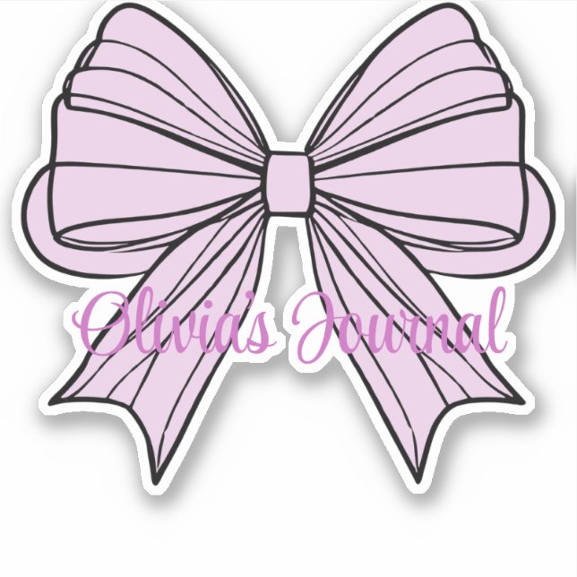 Pink Bow Coquette Journal Bookplate (Front)