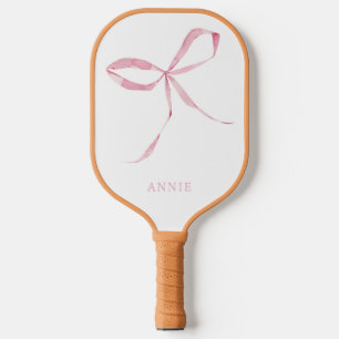 Pink Bow Coquette Personalised Pickleball Paddle