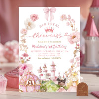 Pink Bow Coquette Princess Kingdom 3rd Birthday