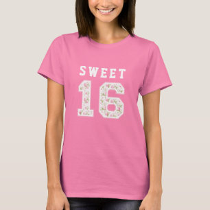 Pink Bow Coquette Sweet 16 University T-Shirt