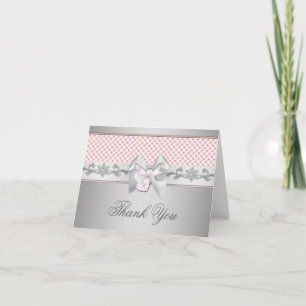 Pink Bow Cross Thank You
