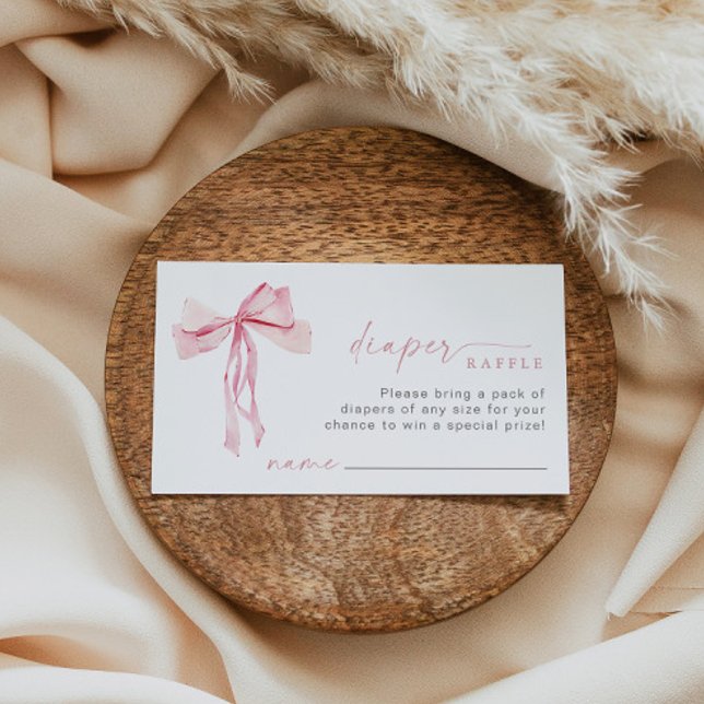 Pink Bow Diaper Raffle Insert Request Girl Blush (Creator Uploaded)