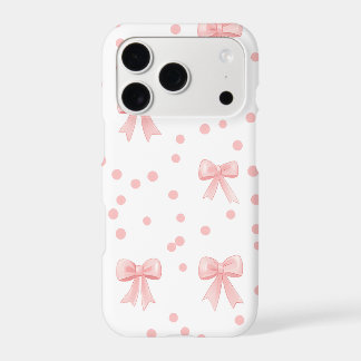 Pink Bow Dot iPhone Case | Cute Coquette