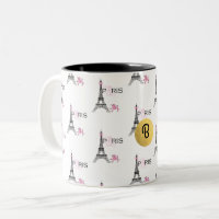 Pink Bow Eiffel Tower Paris France Poodle Chic