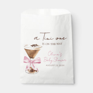 Pink Bow Espresso Martini Baby Shower Favour Bags