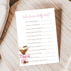 Pink Bow Espresso Martini Shower Who Knows Game