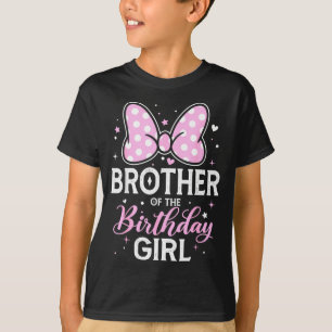 Pink bow family matching brother of the birthday T-Shirt