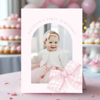 Pink Bow First Birthday