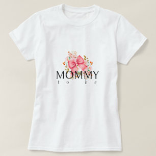 Pink Bow Floral baby shower T-Shirt