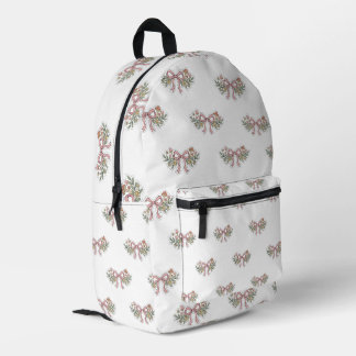 Pink Bow Floral Vintage Aesthetic Backpack
