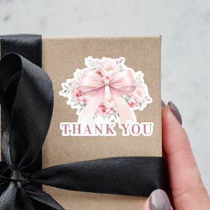 Pink bow flowers Thank You