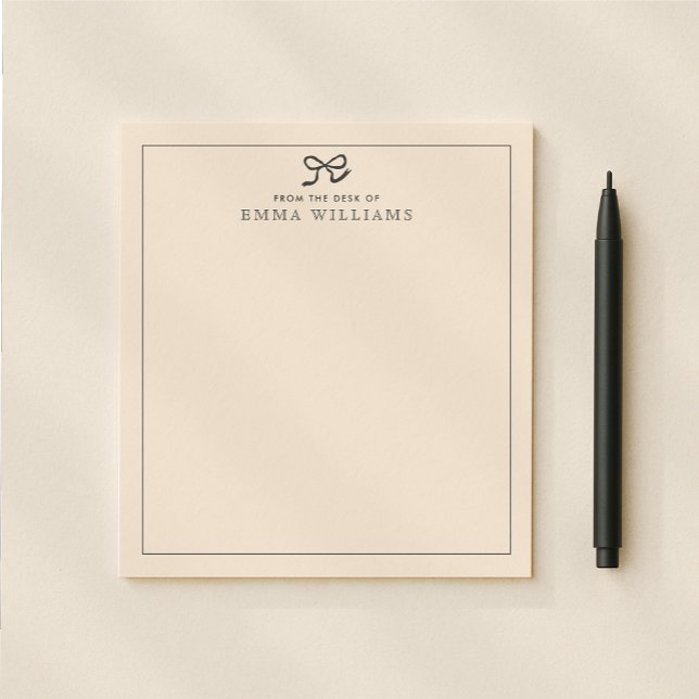 pink, bow, from the desk of notepad (Creator Uploaded)