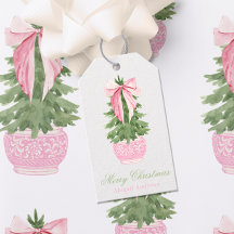 Pink Bow Ginger Jar Christmas Tree Photo
