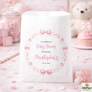 Pink Bow Girl Baby Shower – Cute & Fun Party Favour Bags
